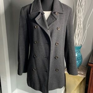 Jones Sport Gray Wool Blend Pea Coat